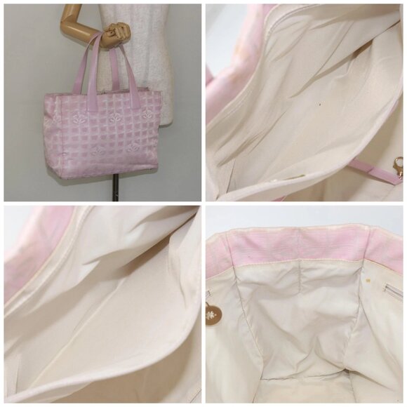 CHANEL New travel line Tote Bag Nylon Pink CC - Picture 16 of 16